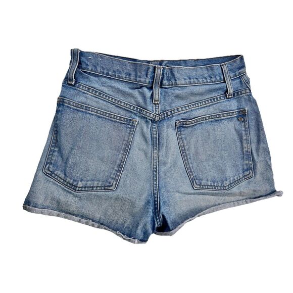 Madewell Denim Shorts Womens 28 10” Rise Raw Hem Distressed 100%‎ Cotton Shortie - Picture 2 of 6